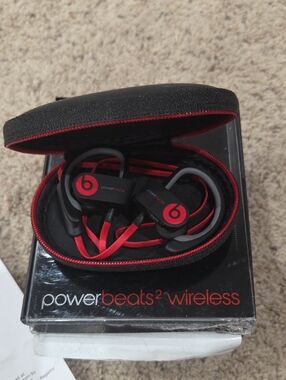 Beats Powerbeats2 Wireless Earphones - Black & Red. Only Used Once Purchased '15
